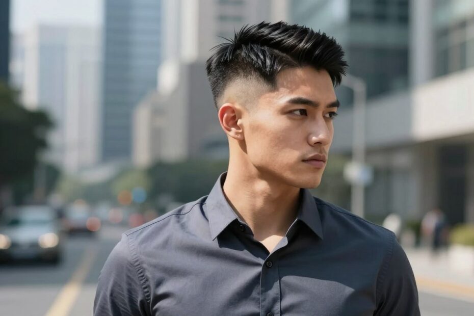 Fryzura low taper fade