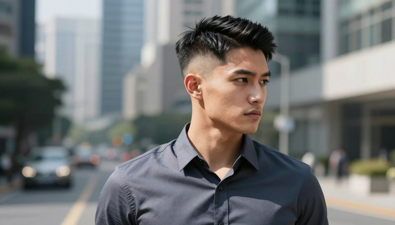 Fryzura low taper fade
